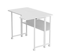 Maclean Escritorio Plegable con Ruedas, Tablero ergonómico (Blanco, 100 x 73 cm, MC-126)