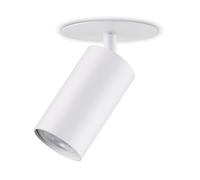 Maclean Foco Empotrable de Techo Redondo de Aluminio | Casquillo GU10 hasta 40W | Foco Moderno Giratorio para Falsos Techos | IP20 (Blanco, 1 unidad sin bombilla)