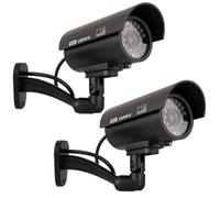 Maclean IR9000 - Cámara de vigilancia simulada con LED Intermitente Color Negro o Plateado (2)