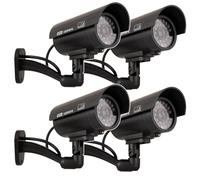 Maclean IR9000 - Cámara de vigilancia simulada con LED Intermitente Color Negro o Plateado (4)