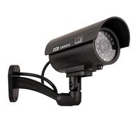 Maclean IR9000 - Cámara de vigilancia simulada con LED Intermitente Color Negro o Plateado (Negro) (Negro)