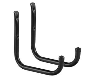 Maclean Juego de 2 Soportes de Pared | para Neumáticos, Ruedas, Escaleras y Bicicletas | Construcción de Acero con Revestimiento de Caucho | Carga hasta 22 kg | Almacenamiento Ahorrao de Espacio