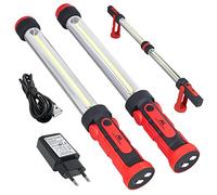 Maclean - Lámpara de taller 58915 MCE230 COB-LED XXL, lámpara de mano magnética con gancho para trabajar, 2 unidades, modo dual máx. 1200 (2 x 600 lúmenes)