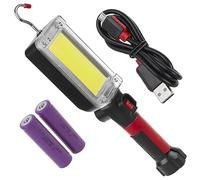 Maclean Lámpara de taller magnética COB, 2x1200mAh, 700lm, USB Tipo-C/Micro USB, MCE307