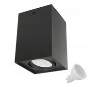Maclean Luminaria de superficie GU10 MCE426 B con bombilla LED 5W 4000K negro