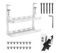 Maclean MC-104 W organizador de cables bajo escritorio 2 niveles blanco 40 cm