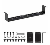 Maclean MC-107 B Organizador de cables bajo escritorio, negro
