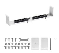 Maclean MC-107 W Organizador de cables bajo escritorio blanco 5 kg