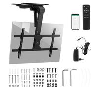 Maclean MC-110 T TV 43-86 Pulgadas Soporte de Techo eléctrico hasta 45 kg VESA 800 × 400, inclinación -80°, Motor, Control Remoto, Tuya, Sistema anticolisión, Negro