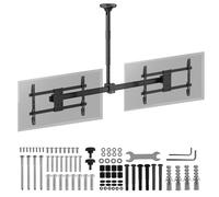 Maclean MC-111 B Soporte techo para 2 TVs 34-60'' VESA 600x400 2x40kg Negro