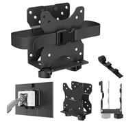 Maclean MC-115B - Mini Soporte para Ordenador, Ajustable en Profundidad de 17 a 70 mm | Compatible con VESA de 50 a 100 mm | Capacidad de Carga máxima de 5 kg con Correa de Seguridad | Soporte de