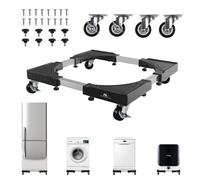 Maclean MC-119 B - Soporte de lavadora móvil - Base ajustable de 700 a 900 mm, superficie antideslizante, ruedas con bloqueo, soporta hasta 200 kg