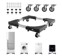Maclean MC-119 B - Soporte de lavadora móvil - Base ajustable de 700 a 900 mm, superficie antideslizante, ruedas con bloqueo, soporta hasta 200 kg