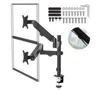 Maclean MC-136 Soporte para 2 monitores 17-32'' Resorte de gas VESA 75/100 Negro