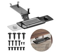 Maclean MC-156 B Soporte de teclado bajo escritorio negro