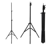 Maclean MC-163 Soporte para Anillo de Luz de 12", Altura Ajustable 62-190 cm, Soporte de Iluminación, Soporte de Lámpara, Soporte de Luz, Capacidad de Carga 3 kg (Trípode para 12")