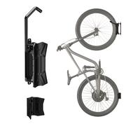Soporte de pared para bicicletas Maclean | Capacidad de carga: 35 kg. Soporte giratorio y ajustable | Almacenamiento vertical. Protección de goma para las llantas. Gancho de acero