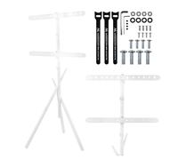 Soporte de Suelo para TV Maclean | 37-80 Pulgadas, Soporte Independiente | VESA 100x100-600x400 | Ajuste de Giro de ±45°, Capacidad de Carga de 60 kg | Organización de Cables (Blanco)