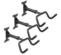 Maclean MC-431 Soporte de pared para bicicletas plegable y ajustable | Juego de 3 ganchos de pared de acero con capacidad para 30 kg | Almacenamiento de bicicletas en garaje o apartamento