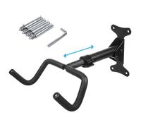 Maclean MC-431 Soporte de Pared para Bicicletas Portabicicletas Horizontal Ajustable Ganchos de Acero Carga máx. 30 kg
