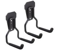 Maclean MC-439 Soporte de pared de acero para garaje | gancho para neumáticos, ruedas, escaleras, mangueras de jardín y herramientas | capacidad de carga de 35 kg | fácil montaje (2)