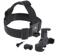 Maclean MC-448 Soporte diadema cabeza para smartphone y GoPro 1/4'' Negro