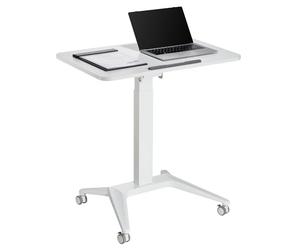 Maclean MC-453W Mesa Escritorio para Portátil, Ajuste Neumático de Altura, 80x52cm, 8kg máx, 109cm