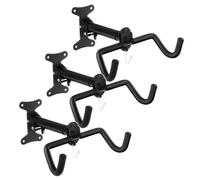 Maclean MC-484 Soporte de pared ajustable para bicicletas | brazo plegable de acero con alcance de 37 a 47 cm | capacidad de carga de 30 kg | ganchos con protección antirrayaduras (3)