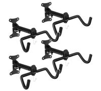 Maclean MC-484 Soporte de pared ajustable para bicicletas | brazo plegable de acero con alcance de 37 a 47 cm | capacidad de carga de 30 kg | ganchos con protección antirrayaduras (4)