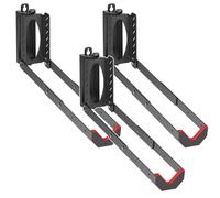 Maclean MC-498 Soporte pared bicicletas 3 unidades 35 kg negro acero