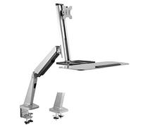 Maclean MC-728 - Soporte para monitor y teclado para trabajar de pie o sentado