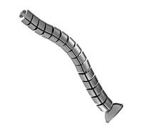 Maclean MC-768 - organizador de cables, cubrecables, 80cm, disponible en dos colores: negro o plateado. (plateado)