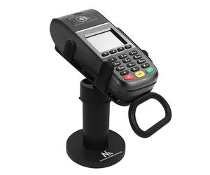 Maclean MC-819 Soporte de Terminal de Tarjeta para Dispositivos POS | Giratorio 90°, Ajuste de Inclinación +45° a -45°, Ancho Ajustable, Gestión de Cables | Montaje de Mesa para Terminales EC