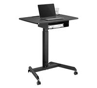 Maclean MC-903B Mesa para Portátil Regulable en Altura con Ruedas y un Cajón | Escritorio para Trabajar de Pie y Sentado | Altura Regulable hasta máx. 113cm, máx. 8 Kilos