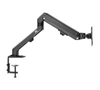Maclean MC-906 - Soporte para monitor (1 posición, con resorte mecánico, 17"-27", brazo para monitor giratorio, inclinable, VESA 75x75, 100x100, hasta 7 kg)