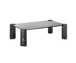 Maclean MC-934 Soporte de Pantalla Ajustable en Altura Soporte de Ordenador portátil Elevador de Monitor de Cristal Templado Soporte de Monitor de Ordenador portátil hasta un máximo de 20 kg