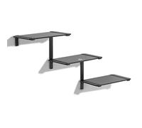 Maclean MC-974 Estanterías Modulares de Tres Niveles, Estante Mural, Carga máxima 30kg