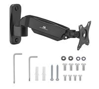 Maclean MC-979 Soporte de Pared para Monitor | para Pantallas Planas y Curvas de 17-32" hasta 9 kg | VESA 75x75 y 100x100 | Giratorio, Inclinable | Soporte Universal para Monitor con Resorte Mecánico