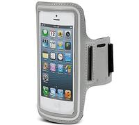 Maclean MC - Brazalete Deportivo del Hombro para Smartphone 4,8" 5,7" Negro Rojo Azul Verde Gris Rosa Turquesa (Gris, 4,8")