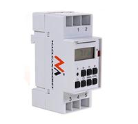 Maclean MCE09 - Programador/temporizador eléctrico digital semanal tipo carril DIN 16A 220V (1)