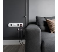 Maclean mce224 e/b toma de corriente, cuádruple con interruptor de en