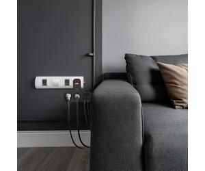 Maclean mce224 e/b toma de corriente, cuádruple con interruptor de en