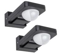Maclean MCE243 GR Detector movimiento PIR IP65 2000W 2 piezas gris