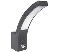 Maclean MCE244-Lámpara LED con Sensor de Movimiento por Infrarrojos (140°, 9 m, IP54, Resistente al Agua, 10 W), Color Gris