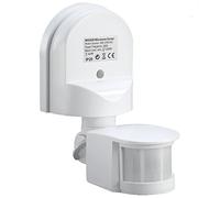 Maclean MCE25W - Detector de Movimiento con Sensor crepuscular, Color Blanco