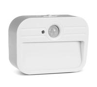 Maclean MCE263 Lámpara LED con Sensor de Movimiento PIR, Aplique de Escalera, Lámpara de Pasillo, Luz Nocturna, Funciona con Pilas, 4000K, 4X LED, ON/Off, Imán, Alcance hasta 3-4m