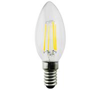 Maclean MCE286 WW Bombilla LED con Filamento Blanco Cálido (LED E14 6W Vela)