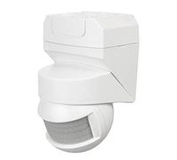 Maclean MCE295 - Sensor de Movimiento por Infrarrojos 180° + 360° con Sensor crepuscular Alcance de hasta 12 m IP54 Blanco