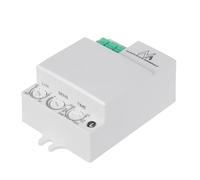 Maclean MCE316 Sensor de Movimiento por Microondas 5,8 GHz, Montaje en Techo/Pared, Alcance hasta 8 m, Carga máxima 1200 W IP20, Rango de Detección: Horizontal 360° / Vertical 180°