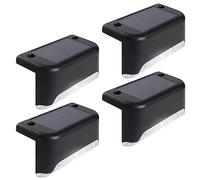 Maclean MCE319 Lámpara Solar con Sensor Crepuscular Lámpara Solar para Terraza Escalera Valla 4000K, Ni-MH 100 mAh, 80x45x45mm, IP44 (4 Unidades)